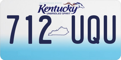 KY license plate 712UQU