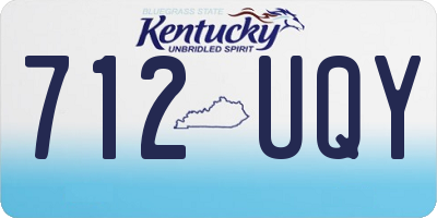 KY license plate 712UQY