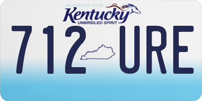 KY license plate 712URE