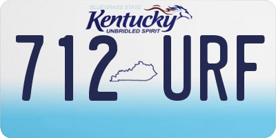 KY license plate 712URF
