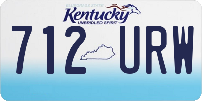 KY license plate 712URW