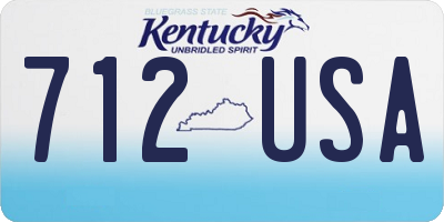 KY license plate 712USA