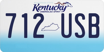 KY license plate 712USB