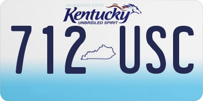 KY license plate 712USC
