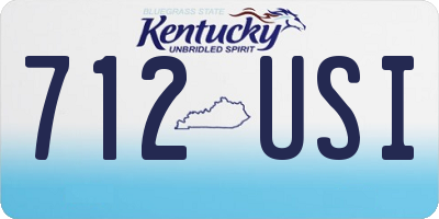 KY license plate 712USI