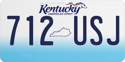 KY license plate 712USJ