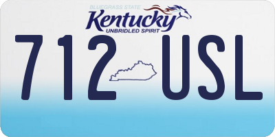 KY license plate 712USL