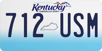 KY license plate 712USM