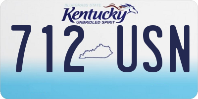 KY license plate 712USN
