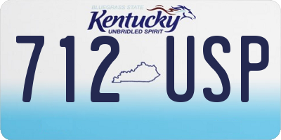 KY license plate 712USP