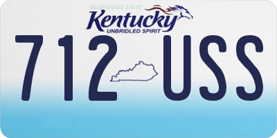 KY license plate 712USS