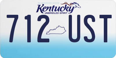 KY license plate 712UST