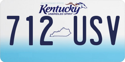 KY license plate 712USV