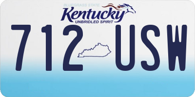 KY license plate 712USW