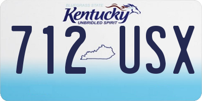 KY license plate 712USX
