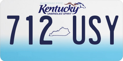 KY license plate 712USY