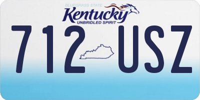 KY license plate 712USZ