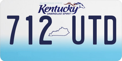 KY license plate 712UTD