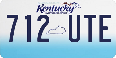 KY license plate 712UTE