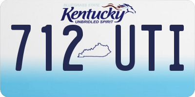 KY license plate 712UTI