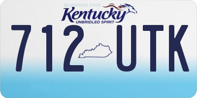 KY license plate 712UTK