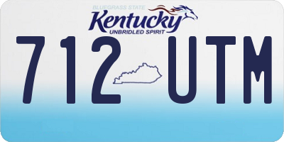 KY license plate 712UTM