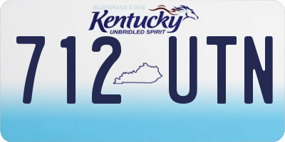 KY license plate 712UTN