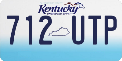 KY license plate 712UTP