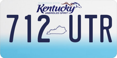 KY license plate 712UTR