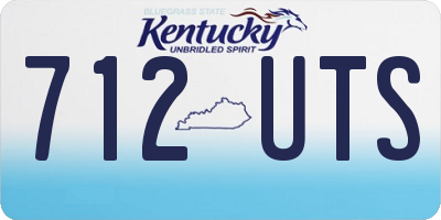 KY license plate 712UTS