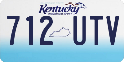 KY license plate 712UTV