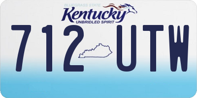 KY license plate 712UTW