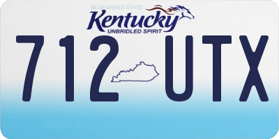 KY license plate 712UTX