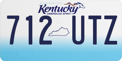 KY license plate 712UTZ