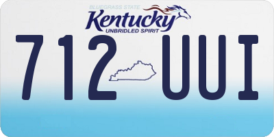 KY license plate 712UUI