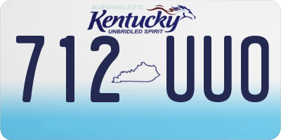 KY license plate 712UUO