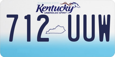KY license plate 712UUW