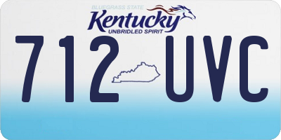 KY license plate 712UVC