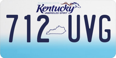 KY license plate 712UVG