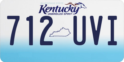 KY license plate 712UVI