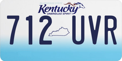 KY license plate 712UVR