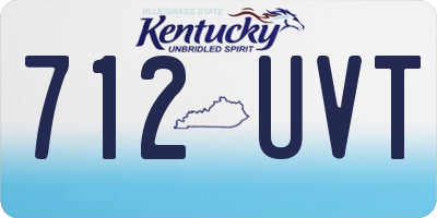 KY license plate 712UVT