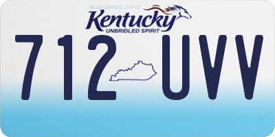KY license plate 712UVV