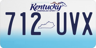 KY license plate 712UVX