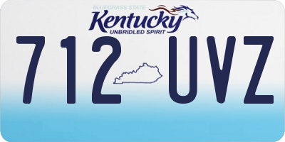 KY license plate 712UVZ
