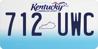 KY license plate 712UWC