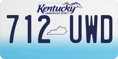 KY license plate 712UWD