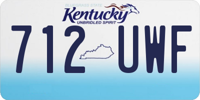 KY license plate 712UWF
