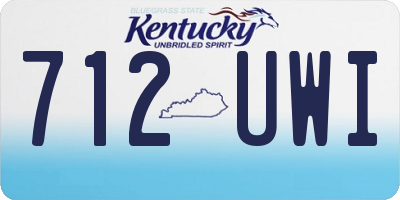 KY license plate 712UWI