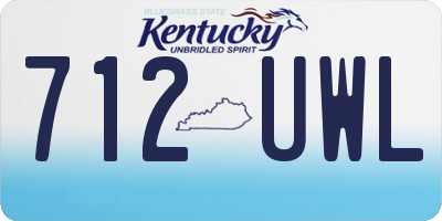 KY license plate 712UWL